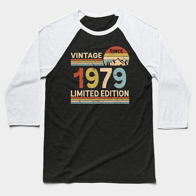 Vintage Since 1979 Limited Edition 44th Birthday Gift Vintage Men's Baseball T-Shirt by Schoenberger Willard